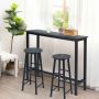 Bar stool set, 2 pcs, 30 × 30 × 70 cm