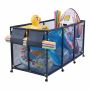 Baseina kaste VEVOR 87016, 8 riteņi, 4 ar bremzēm, Melna, 175,5 × 81,5 × 89 cm