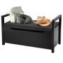 Shoe storage bench, with padded seat, 86 × 38 × 49 cm