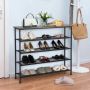 Shoe rack, 5 tiers, Brown, 100.33 × 92.71 × 30.48 cm