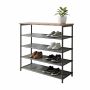 Apavu plaukts Relaxdays 10052002_1509, 4 plaukti, 75 × 75 × 30 cm