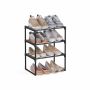 Apavu plaukts SONGMICS, 3 plaukti, Melna, 42,5 × 54,5 × 30 cm