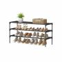 Apavu plaukts SONGMICS LSH033BH01, 3 līmeņu, Melns, 91,8 × 53,5 × 29,7 cm
