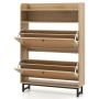 Shoe cabinet, 2 hinged drawers, 80 × 115 × 24 cm