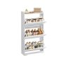 Обувной шкаф VASAGLE LBC036WB01, 3 дверцы, до 18 пар, Серый, 24 × 60 × 121,2 см
