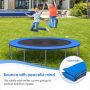 Trampoline safety mat, blue and multi-colored