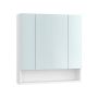 Wall-mounted bathroom cabinet with mirror 16.5x70x75cm., white