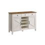 Chest of drawers 40x114.5x80cm., white/brown