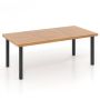 Outdoor table 200x100x75cm., light brown/black