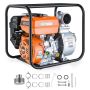 Бензиновый водяной насос VEVOR RT100ZB26-5.6Q, со шлангом 7,62 м, 67,8 × 52 × 59 см