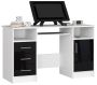 Desk NORE Ana, white/black