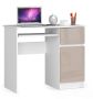 Desk NORE Pixel 90, right, white/cream color