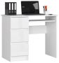 Desk NORE A-6, left, white