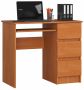 Desk NORE A-6, right, light brown