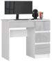 Desk NORE A-17, right, white/light gray
