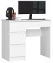 Desk NORE A-7, left, white