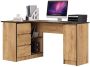 Corner desk NORE B-20, left, oak color