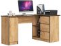 Corner desk NORE B-20, right, oak color