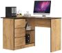 Corner desk NORE B16, left, oak color