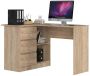 Corner desk NORE B16, left, oak color