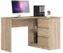 Corner desk NORE B16, right, oak color