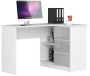 Corner desk NORE B16, right, white/light gray