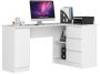 Corner desk NORE B20, right, white