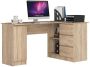 Corner desk NORE B20, right, oak color