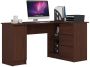Corner desk NORE B20, right, dark brown