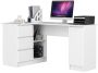 Corner desk NORE B20, left, white