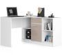 Corner desk NORE B-17, white/cream color