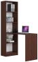 Desk with shelf NORE Smart, dark brown