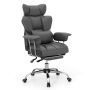 Office chair, High backrest, extendable footrest, 74 × 70–138 × 106–125 cm