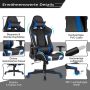 Office chair, With head and lumbar support, 74 × 68 × 127–137 cm