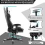 Office chair, With head and lumbar cushions, 74 × 68 × 127–137 cm