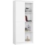 Офисный стеллаж R80 CLP, 8 полок, одна дверца, белый, 80 × 180 × 35 см