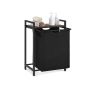 Laundry basket/cabinet with pull-out compartment, vintage - black