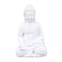 Budas dārza figūra Relaxdays 10039824.0, Balta, 19,5 × 30 × 12 cm