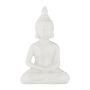 Budas statuja Relaxdays, meditācijas poza, Balta, 18 × 11 × 6 cm