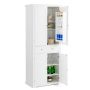 Buffet cabinet with 4 doors, adjustable shelves, white
