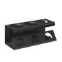 SONGMICS bottle holder, for 3 bottles, Black, 13.7 × 30 × 11.7 cm