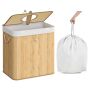 SONGMICS Bottle Collection Container, 95 l, Sand, 50.5 × 61 × 40.5 cm