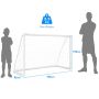 Futbola vārti 183x82x120cm, baltā krāsā