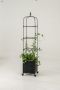 Flower box with grid 40x40x211cm., black