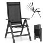 Folding garden chair 72.5x58x107cm., black
