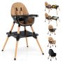 Baby feeding chair 62x62x100cm., brown/black