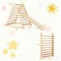 Climbing triangle with slide 120x71x110cm., light brown