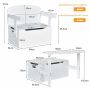 Children's bench 60x34x57cm., white