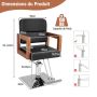 Barber chair 87x60x110cm., various colors