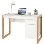 Desk 112.5x50x75cm., white/light brown